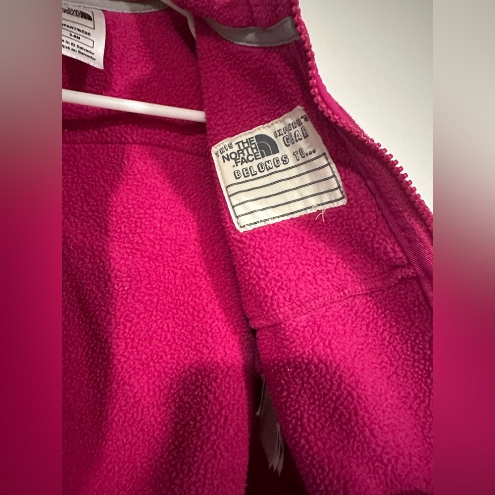 The North Face Denali Fleece Infant Baby 3-6M Polartec Full Zip Jacket Pink - Picture 5 of 5